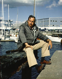 1990's - Ted in front of the Little Harbor facility in Portsmouth, RI
